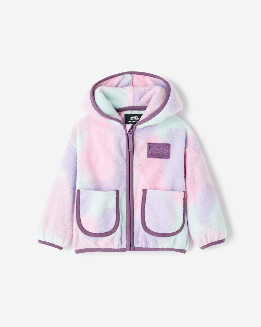 sudadera con capucha y cremallera completa de microfibra para bebé