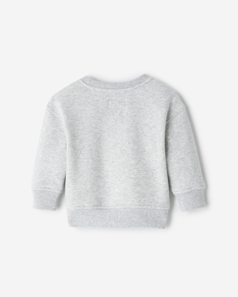 sudadera con cuello redondo y apliques de cuadros para bebé
