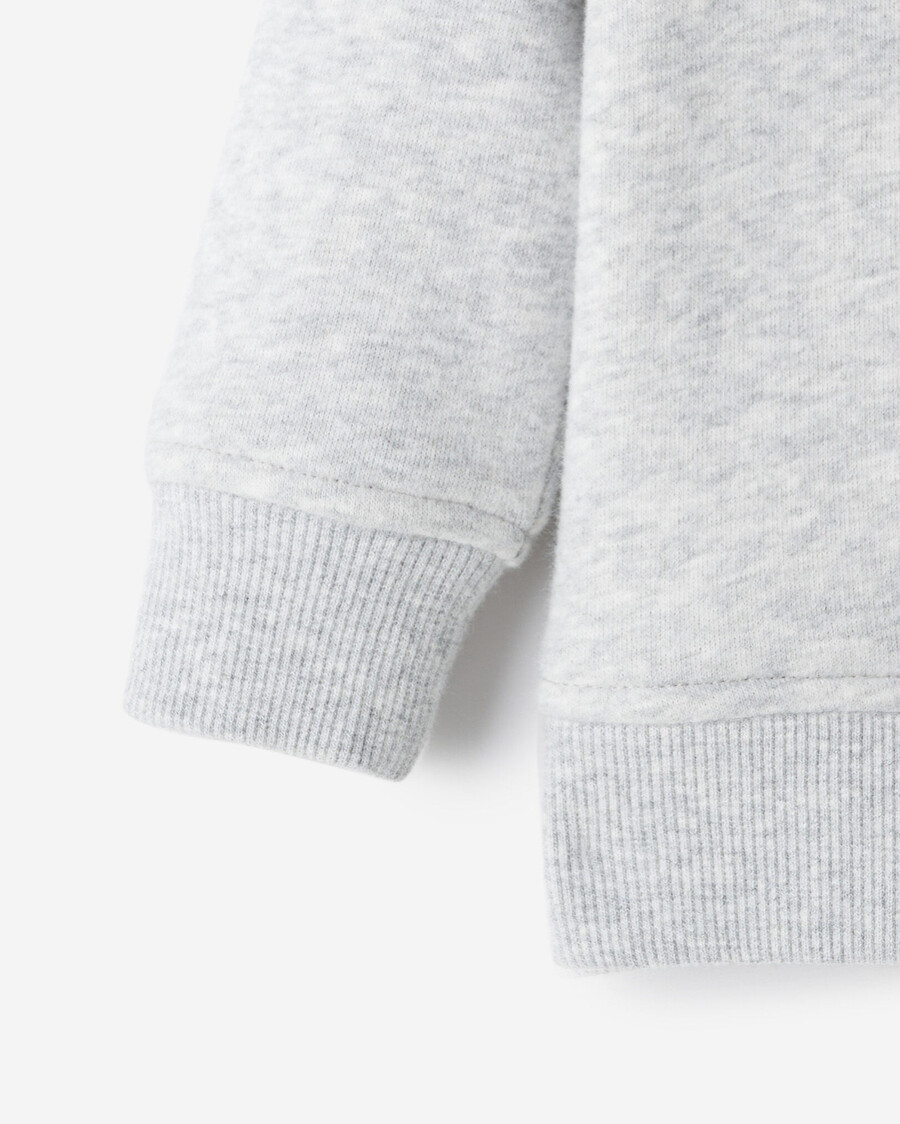 sudadera con cuello redondo y apliques de cuadros para bebé