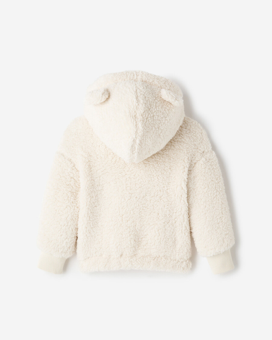 sudadera con capucha y cremallera completa de lana de oveja creekside para bebé
