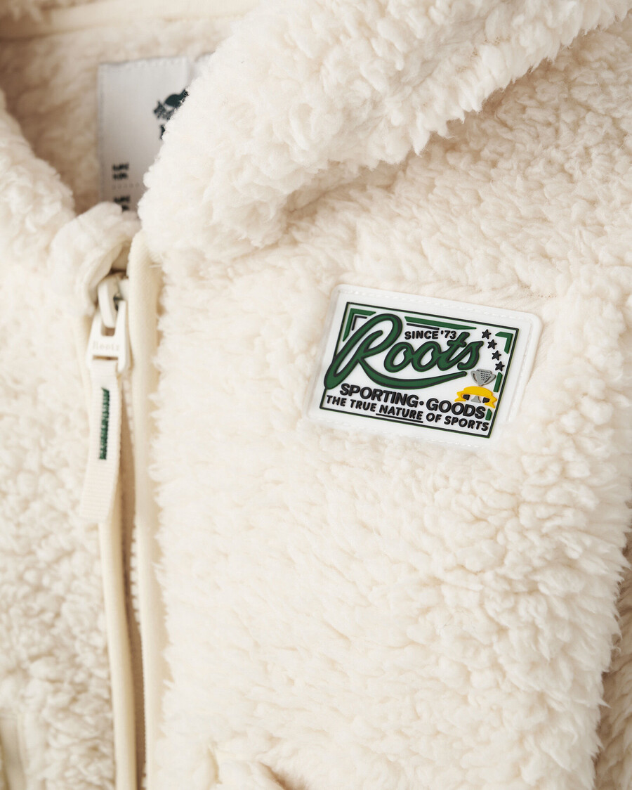 sudadera con capucha y cremallera completa de lana de oveja creekside para bebé
