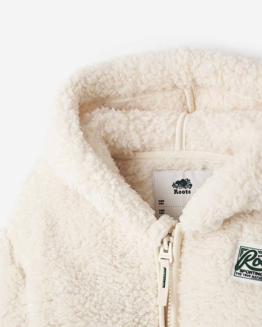 sudadera con capucha y cremallera completa de lana de oveja creekside para bebé