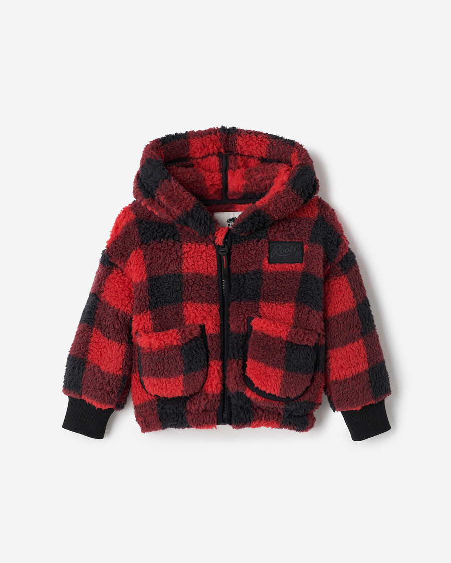 sudadera con capucha y cremallera completa de lana de oveja creekside para bebé