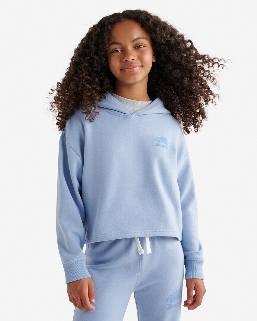 sudadera con capucha corta cozy cooper para niñas