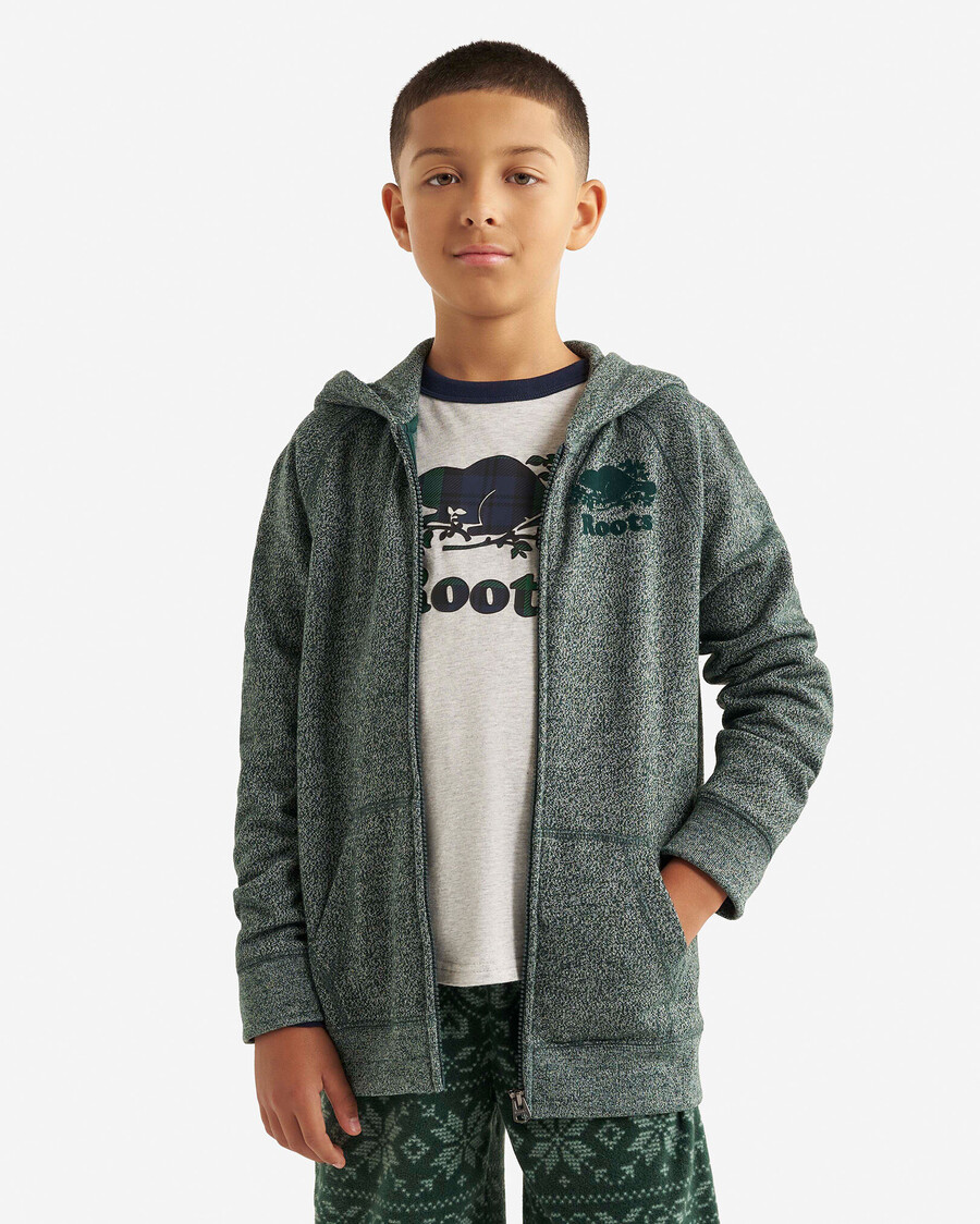 sudadera con capucha y cremallera completa original orgánica para niños