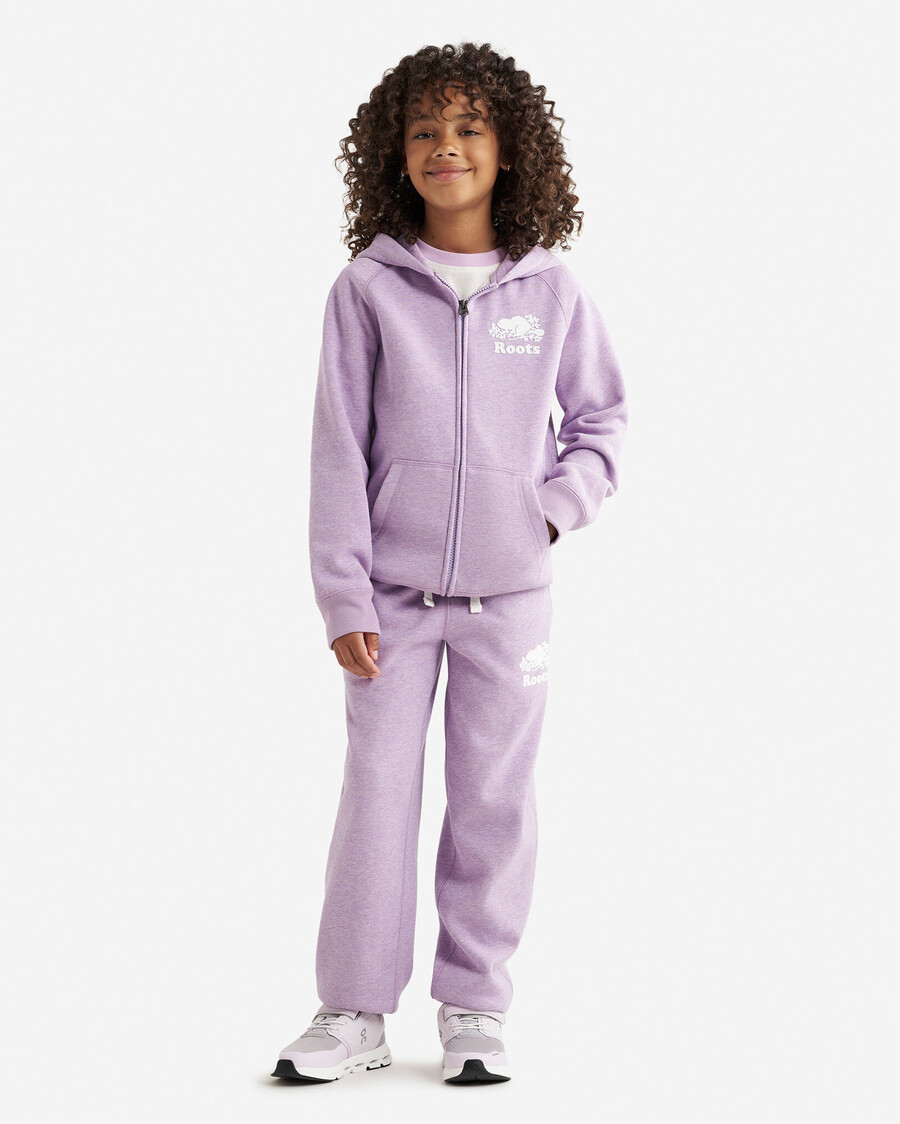 sudadera con capucha y cremallera completa con brillo original para niños