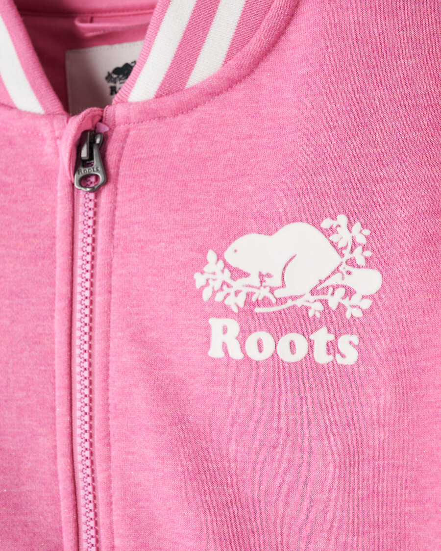 chaqueta universitaria cooper sparkle para niñas