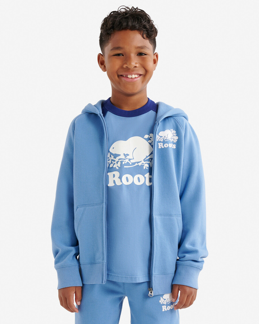 sudadera con capucha y cremallera completa original orgánica para niños