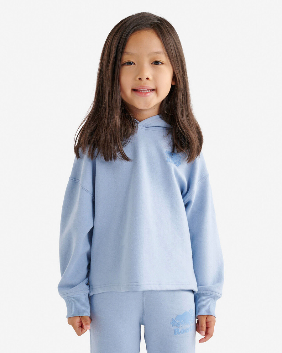 sudadera con capucha corta cozy cooper para niñas pequeñas