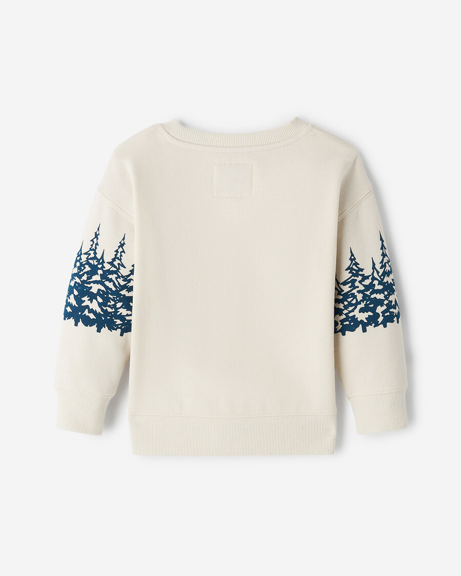 sudadera con capucha y paisaje de cabaña para niños pequeños