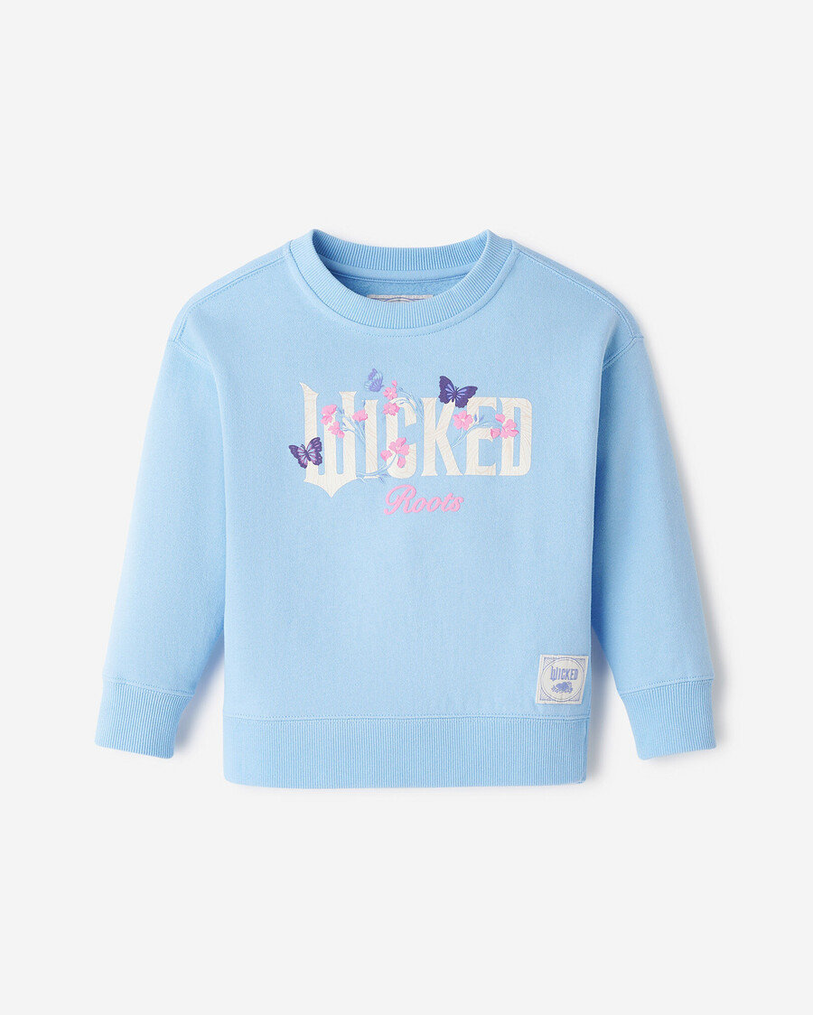 sudadera con cuello redondo floral de toddler roots x wicked