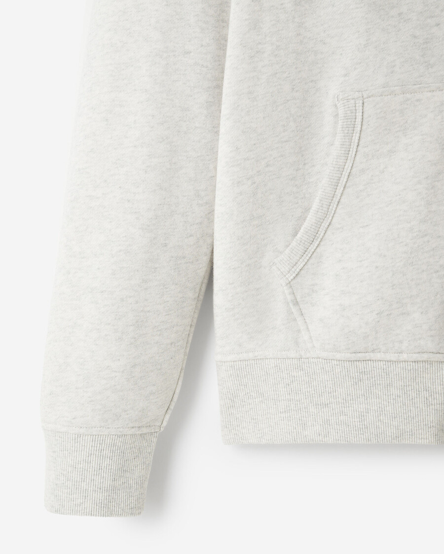 sudadera con capucha y cremallera completa con apliques roots