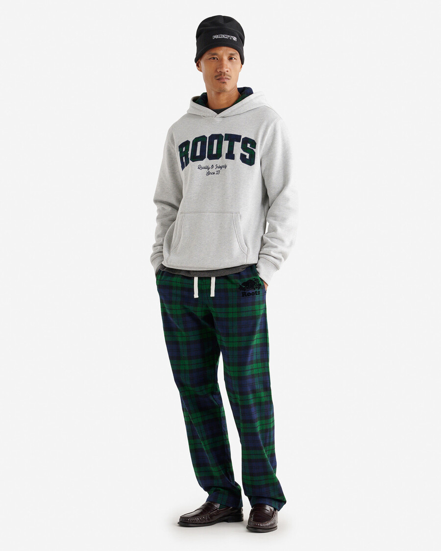 sudadera con capucha y apliques de cuadros