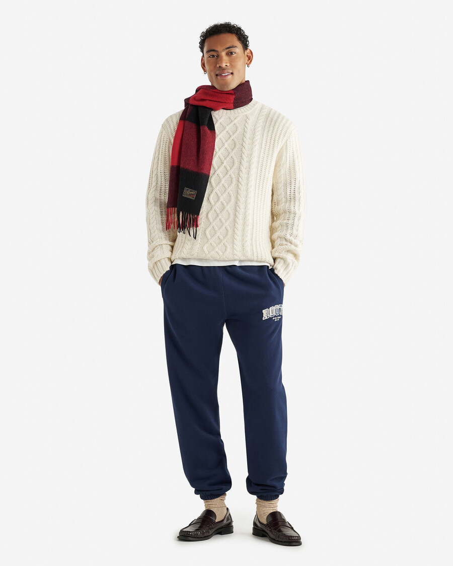 pantalón deportivo con apliques de cuadros