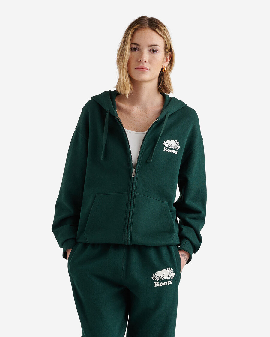 sudadera con capucha orgánica original relajada y con cremallera completa