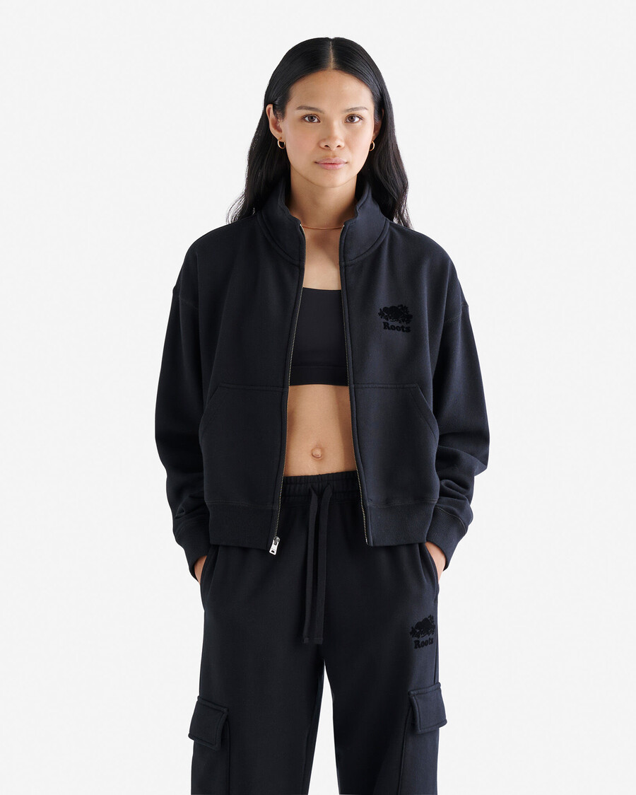 chaqueta deportiva con cremallera completa organic cooper