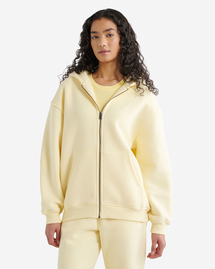 sudadera con capucha y cremallera completa cloud long
