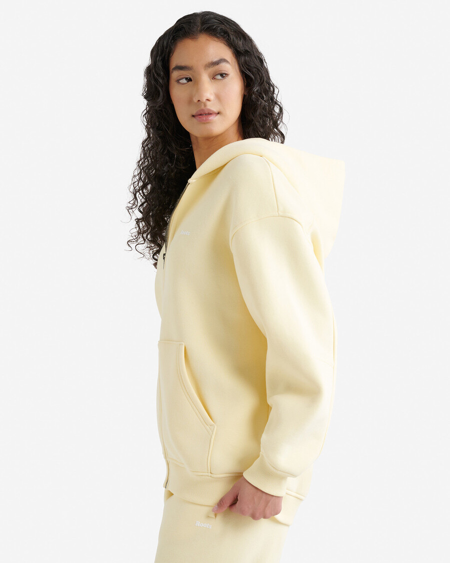 sudadera con capucha y cremallera completa cloud long