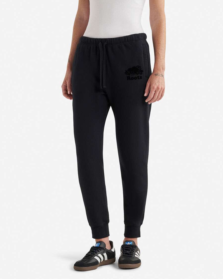 pantalón deportivo orgánico original con puños ajustados alto entrepierna de 82 cm