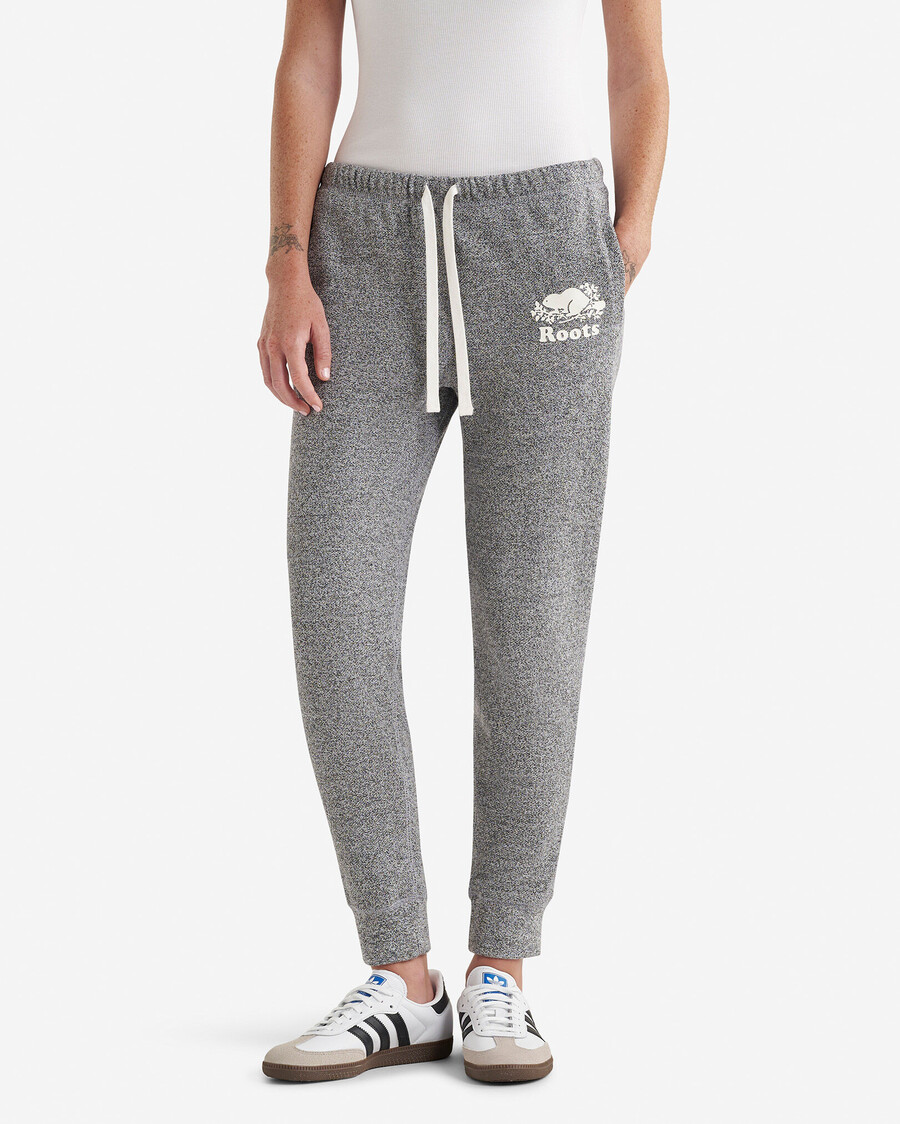 pantalón deportivo orgánico original con puños ajustados alto entrepierna de 82 cm