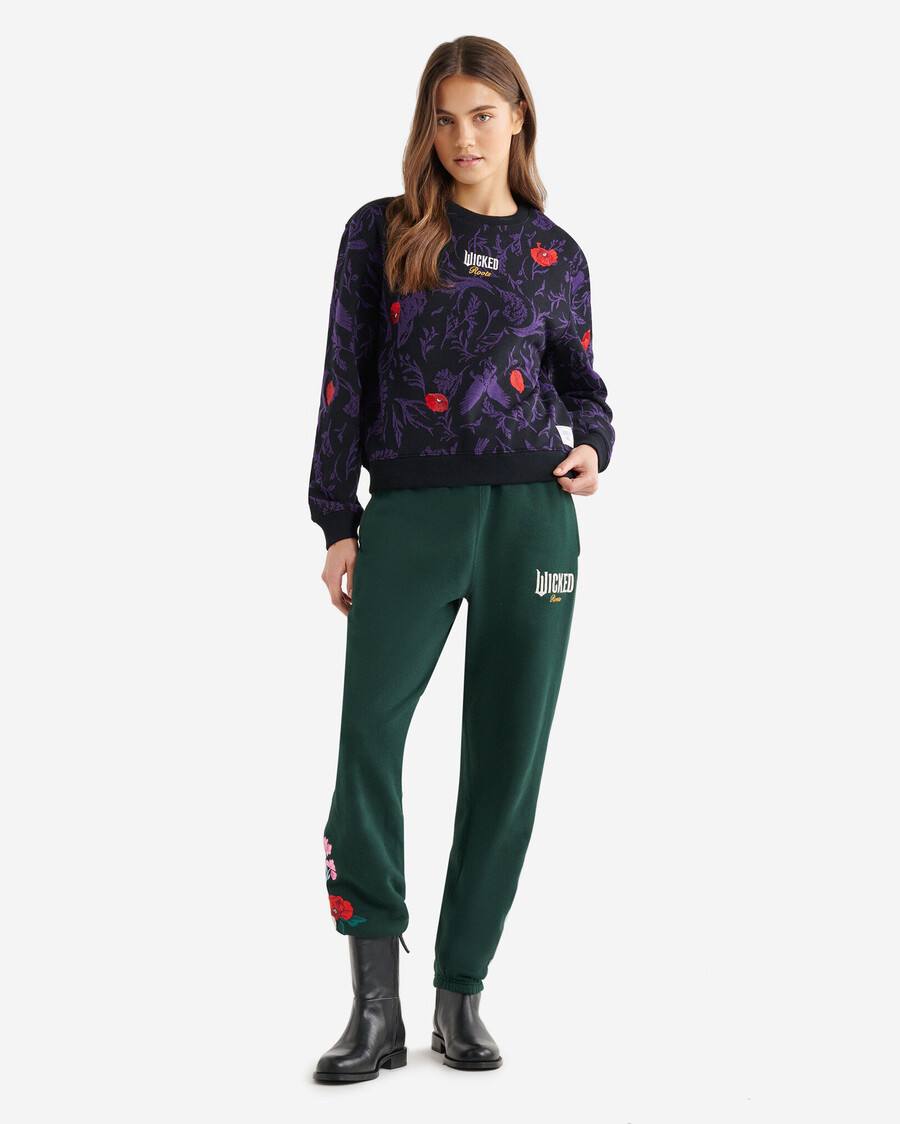 sudadera con estampado floral roots x wicked