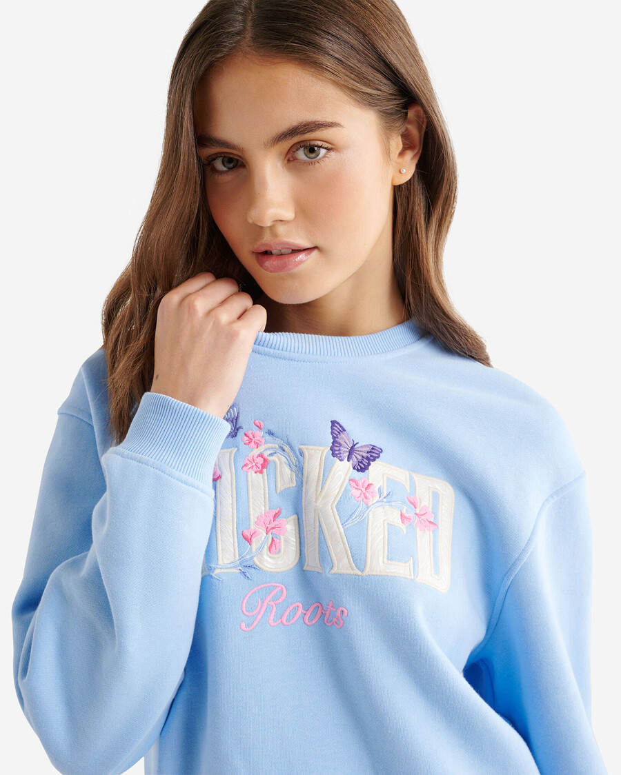 roots x wicked floral crew