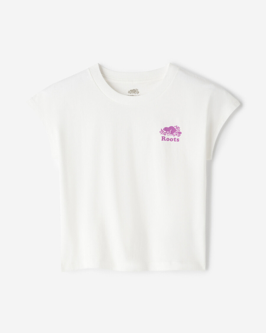 camiseta sin mangas cuadrada para niñas