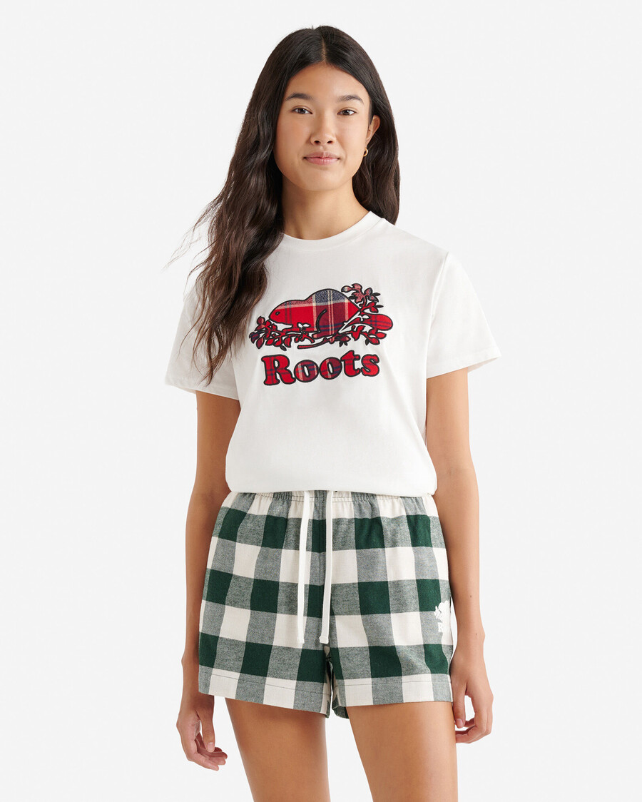 camiseta a cuadros cooper para mujer