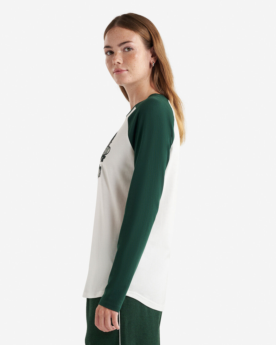 camiseta de manga larga a cuadros cooper para mujer
