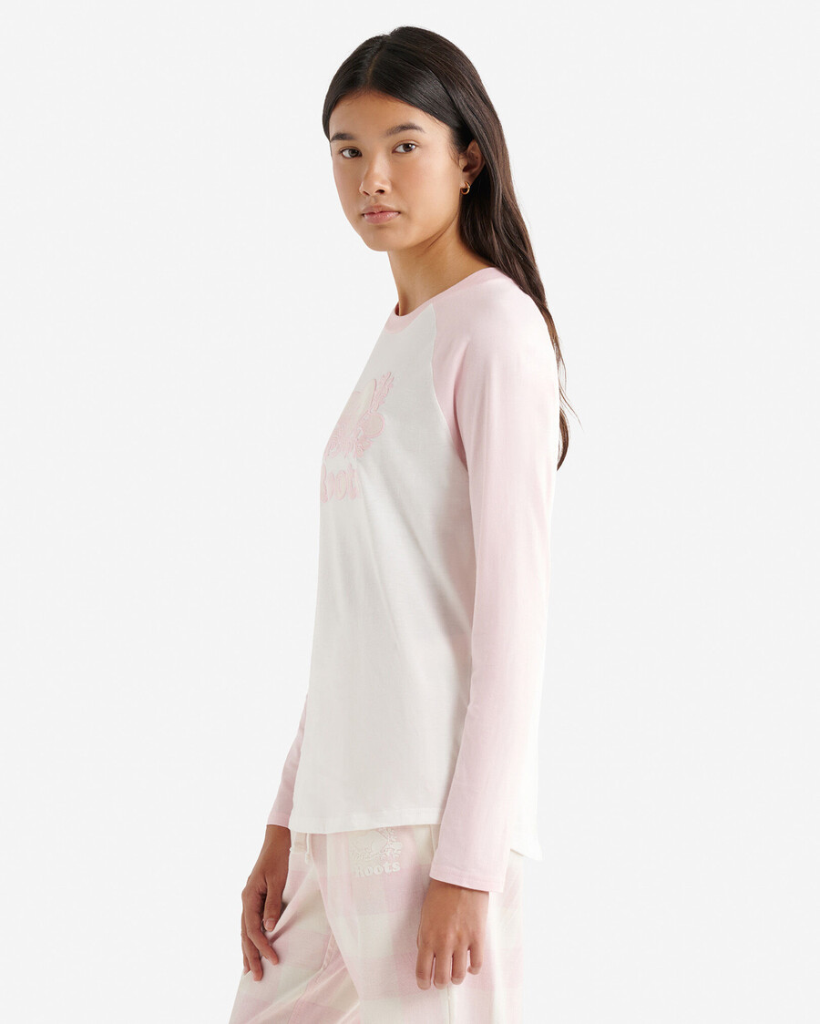 camiseta de manga larga a cuadros cooper para mujer