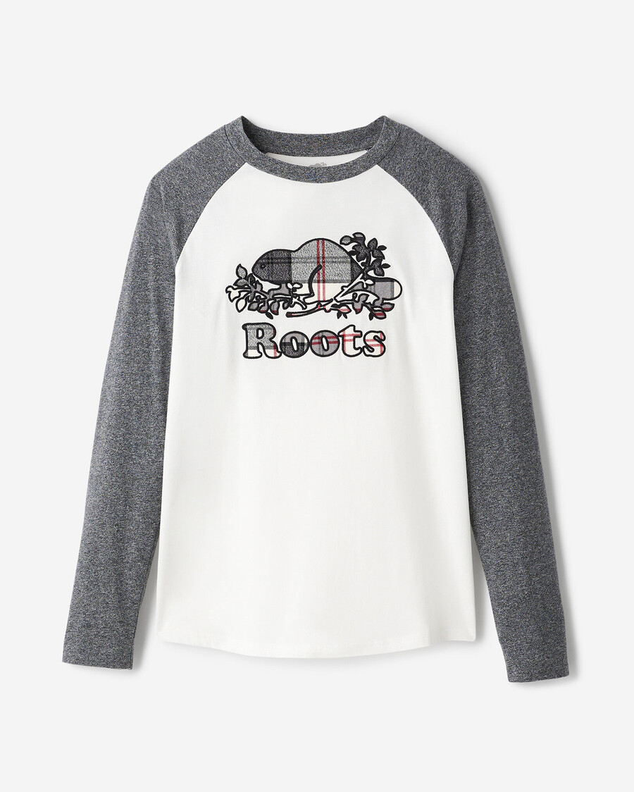 camiseta de manga larga a cuadros cooper para mujer
