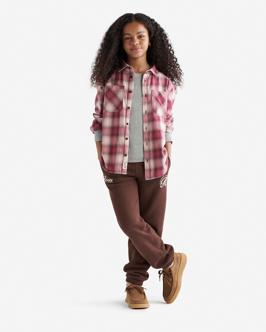 camisa de cuadros relajada para niños