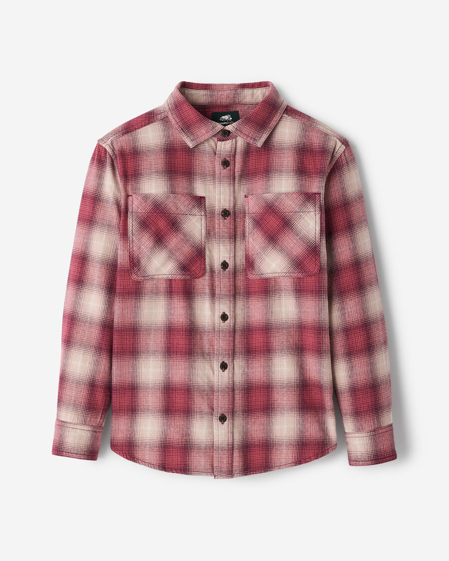 camisa de cuadros relajada para niños