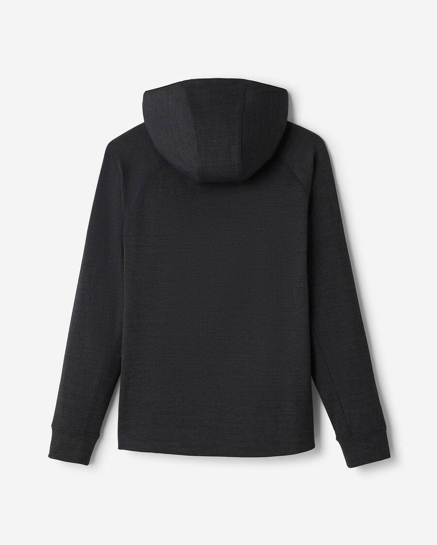 sudadera con capucha texturizada activa con media cremallera