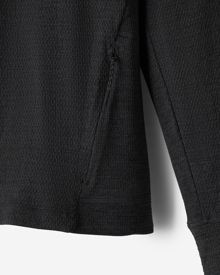 sudadera con capucha texturizada activa con media cremallera