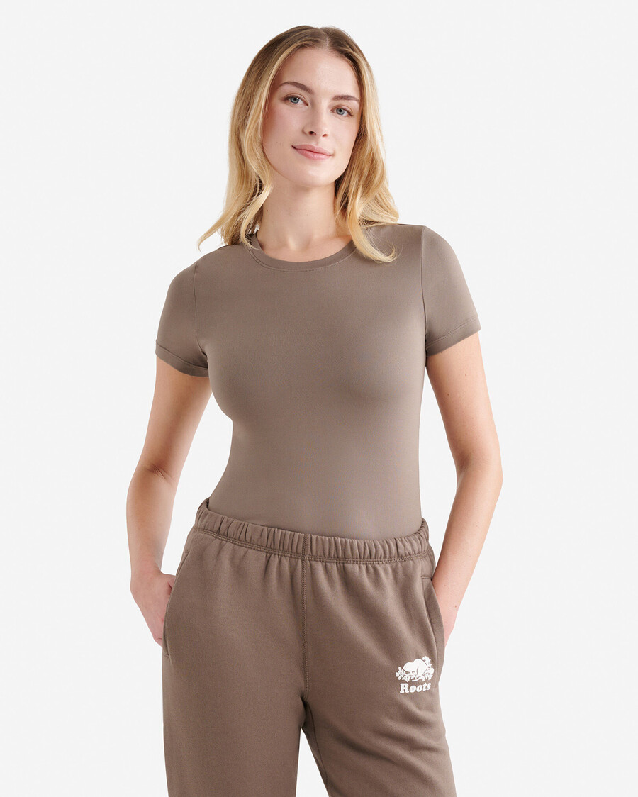camiseta de manga corta renew knit