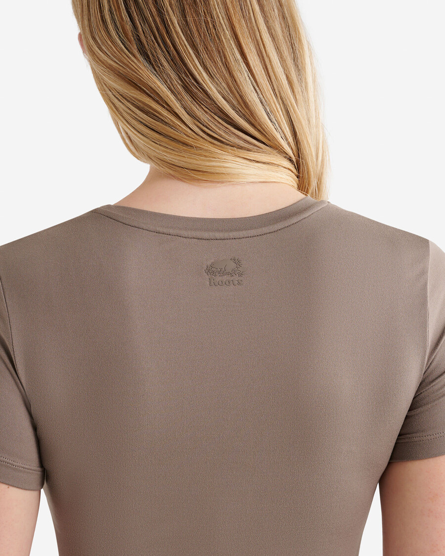 camiseta de manga corta renew knit